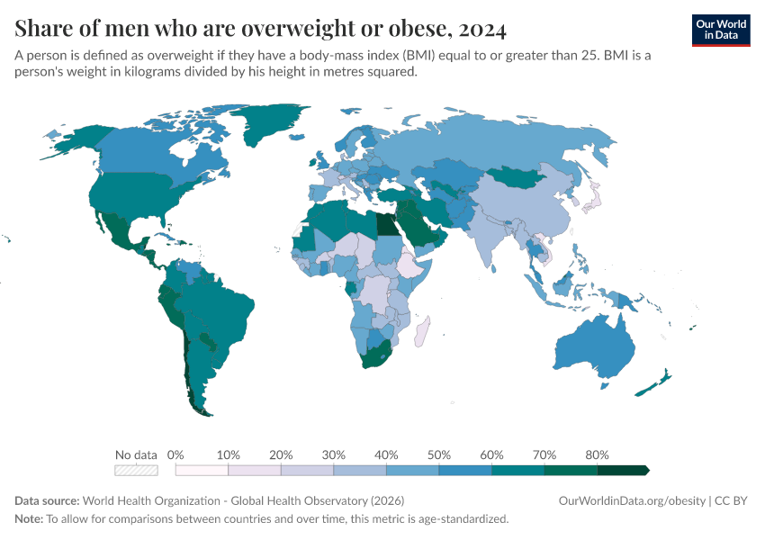 A thumbnail of the "Share of men who are overweight or obese" chart